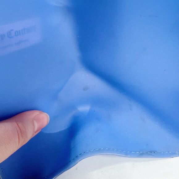 Juicy Couture RARE y2k Vintage Blue Jelly Plastic Tote Bag Shoulder Bag - Picture 5 of 12